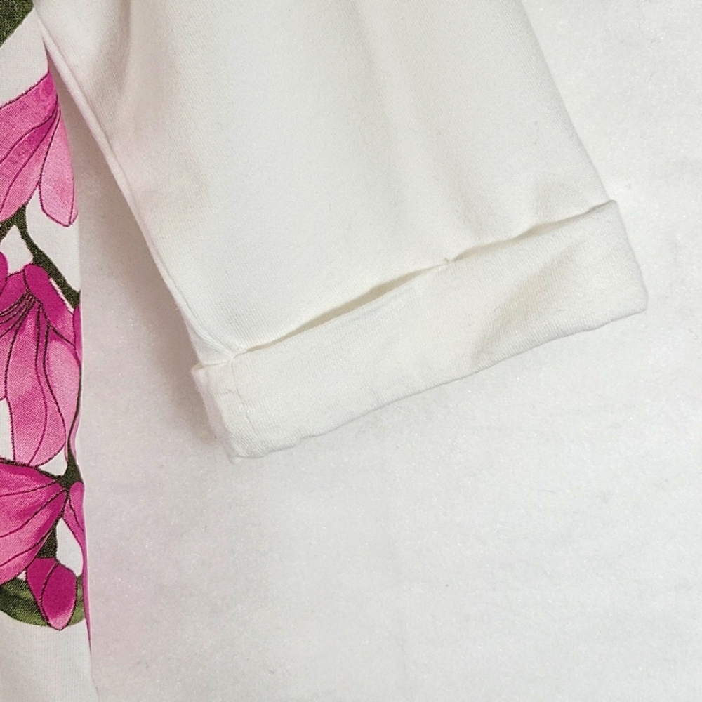 CHICO'S Floral 3/4 Sleeve Tee Size Chico's 1 - Picture 9 of 10